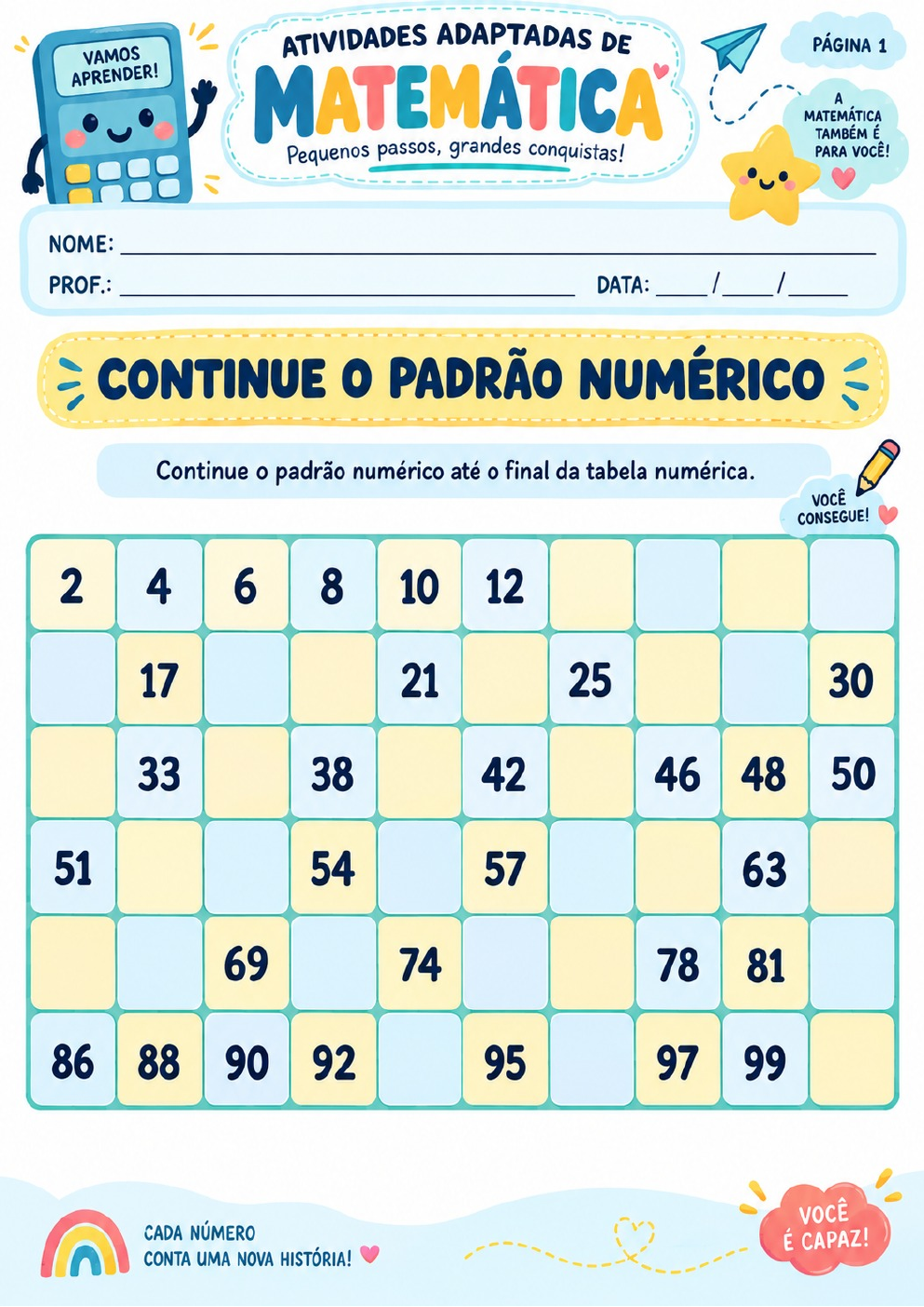 Prévia real do Bônus 1 - Atividades Adaptadas de Matemática