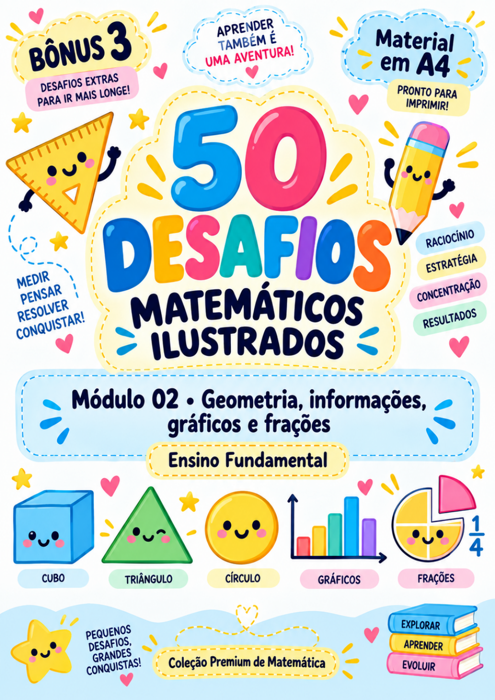 Prévia real do Bônus 3 - 50 Desafios Matemáticos Ilustrados